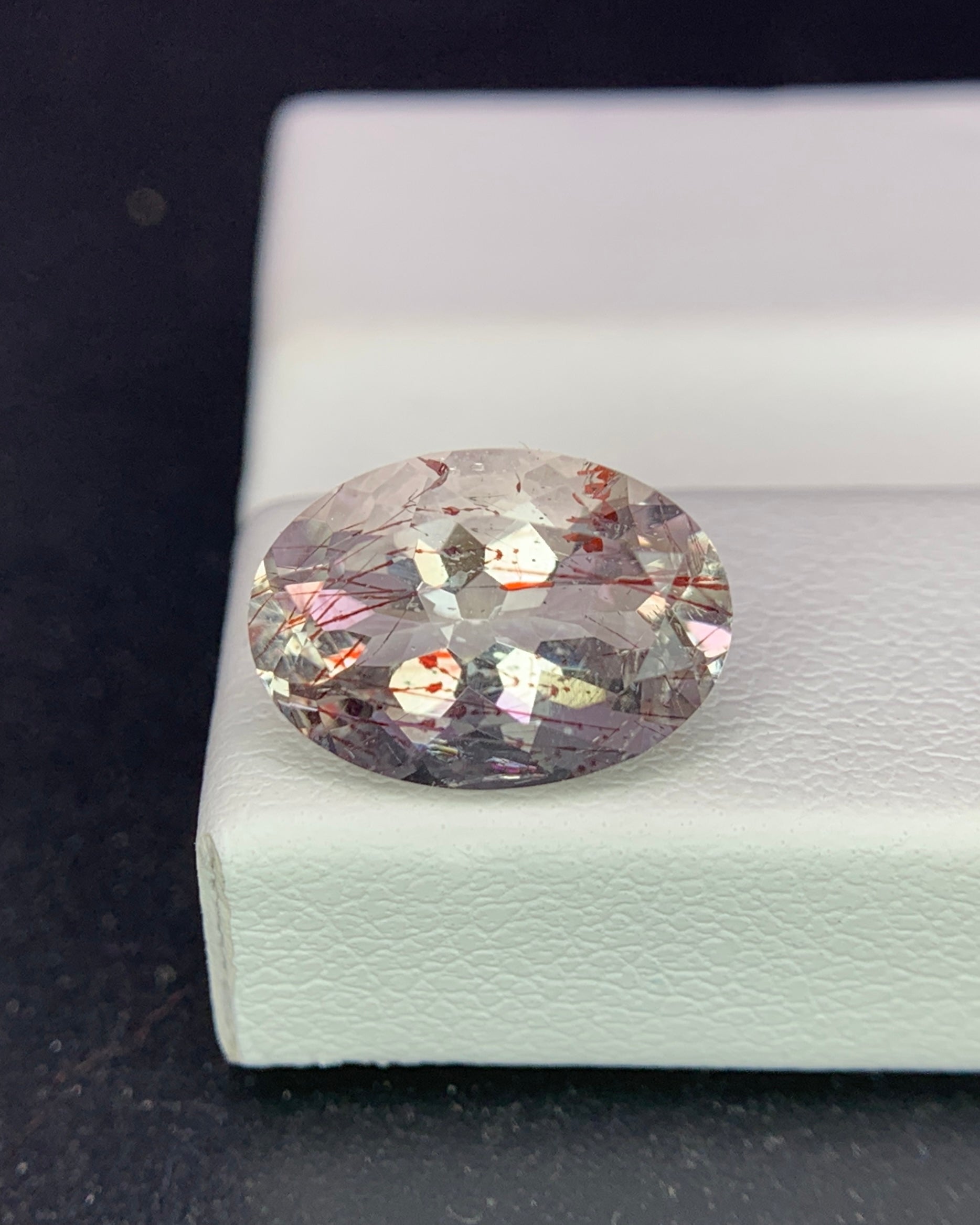 Natural Super Seven 2.91 Carat 11.3x8 MM Oval Shape Faceted Gemstone with 7 Crystals Healing Stone Seven Chakra Melody Stone 