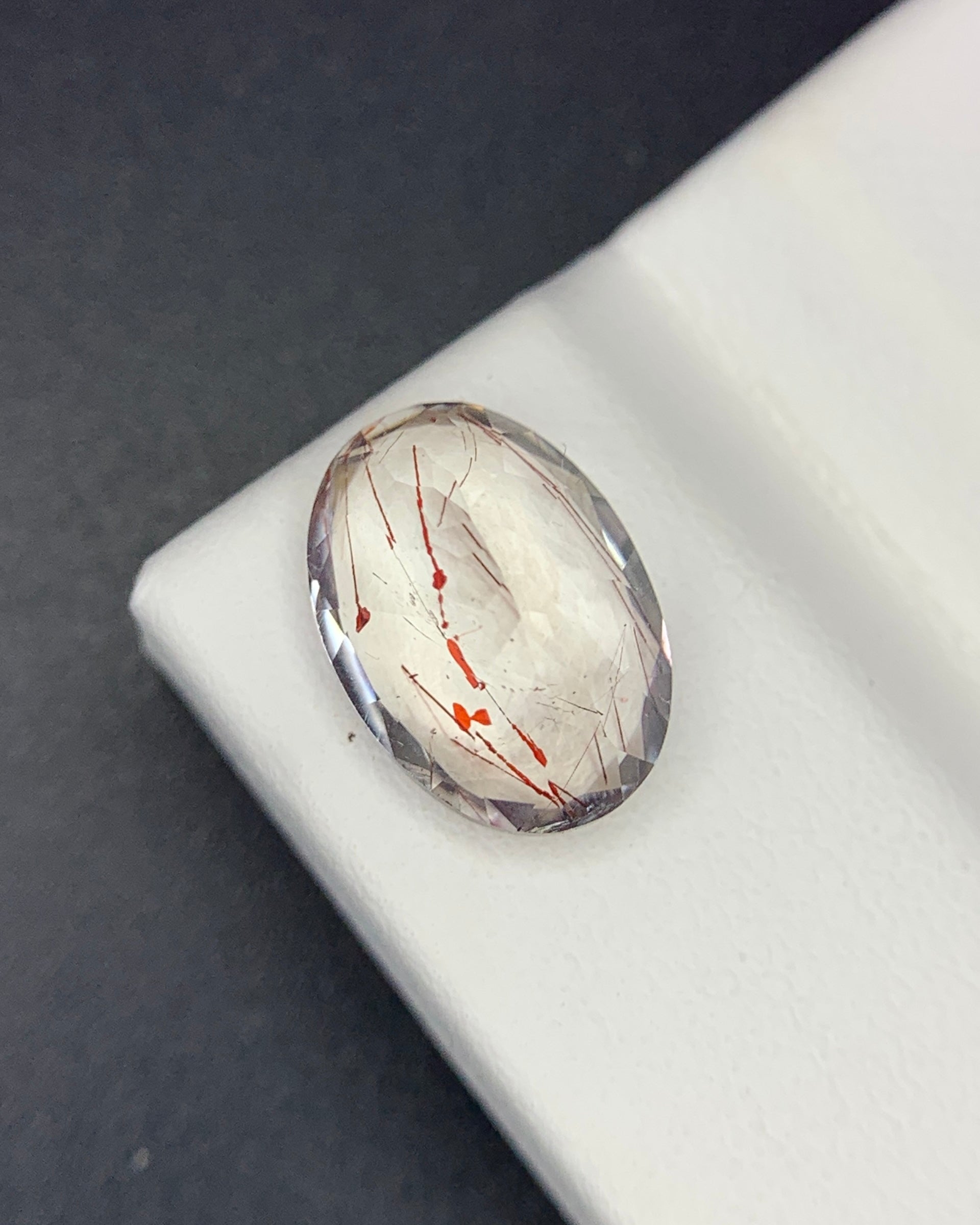 Natural Super Seven 2.91 Carat 11.3x8 MM Oval Shape Faceted Gemstone with 7 Crystals Healing Stone Seven Chakra Melody Stone 