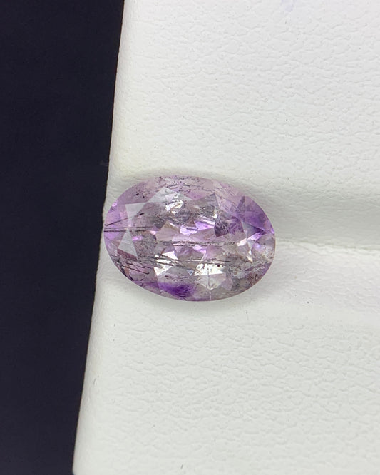 Natural Super Seven 2.40 Carat 10.7x7.7 MM Oval Shape Faceted Gemstone with 7 Crystals Healing Stone Seven Chakra Melody Stone 