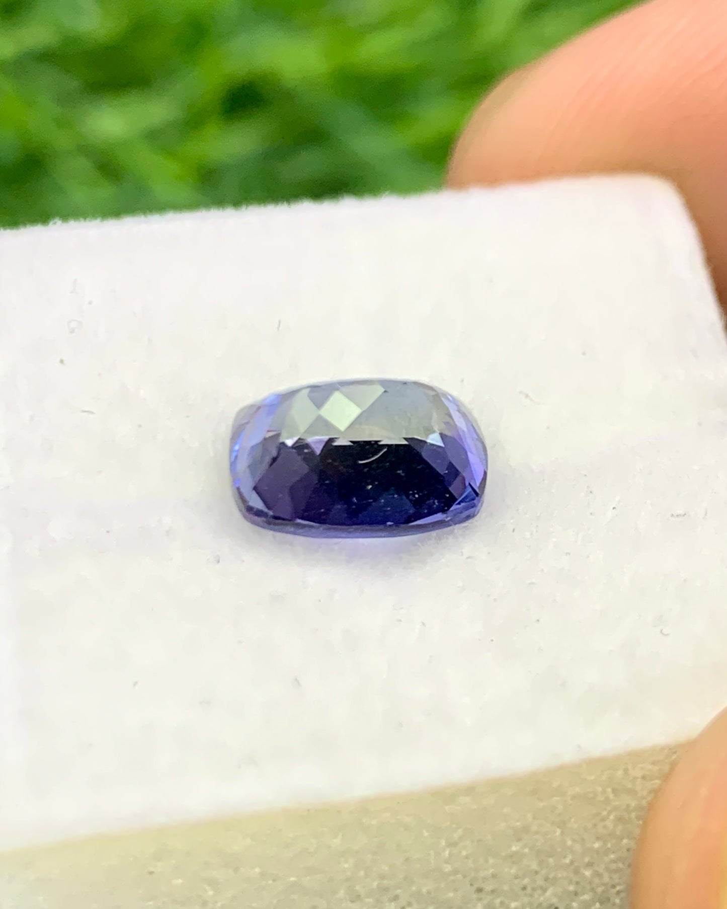 Natural Bi Color Tanzanite 1.61 Carat 7.8x6.2 MM Cushion Shape Faceted Gemstone