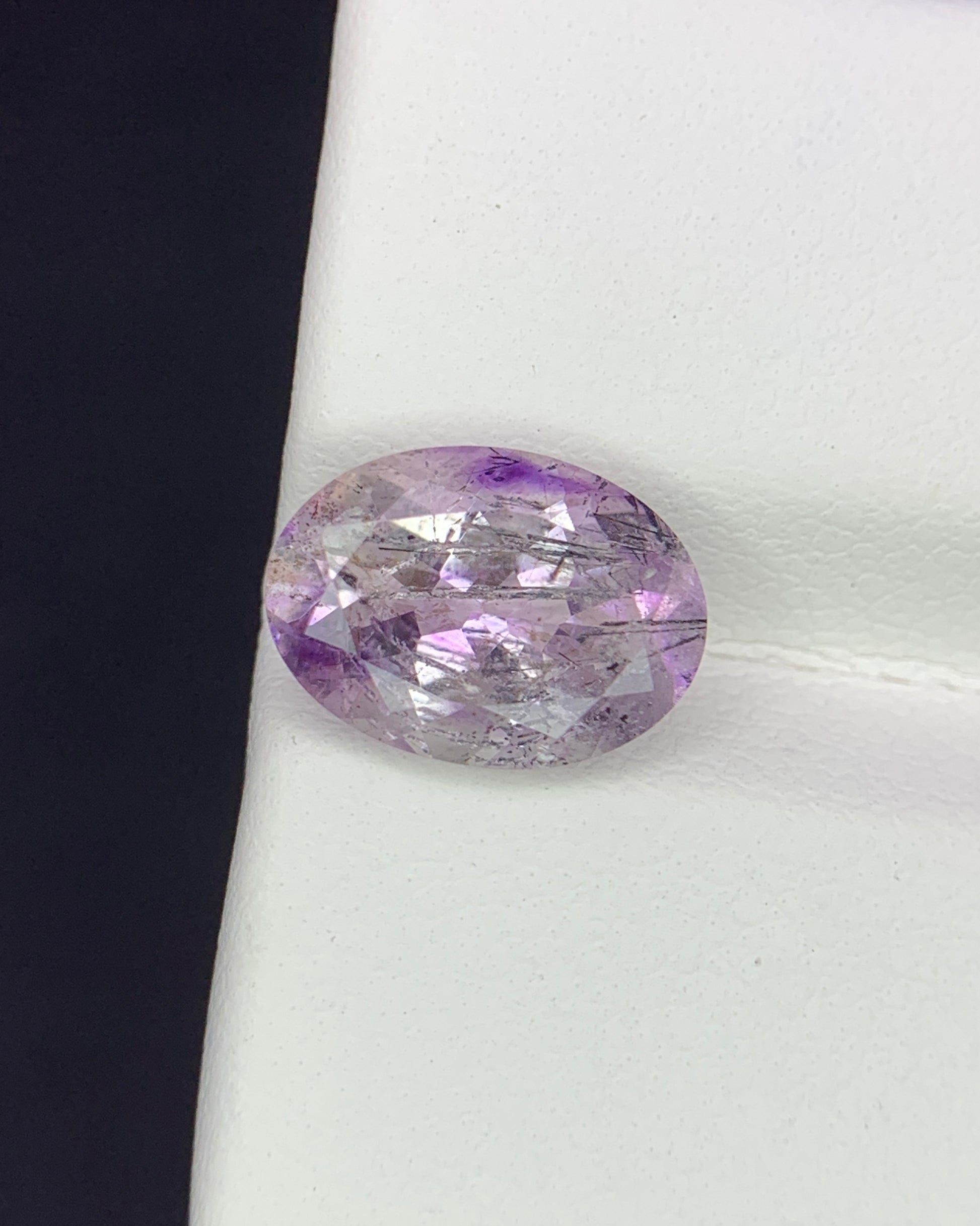 Natural Super Seven 2.40 Carat 10.7x7.7 MM Oval Shape Faceted Gemstone with 7 Crystals Healing Stone Seven Chakra Melody Stone 