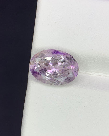 Natural Super Seven 2.40 Carat 10.7x7.7 MM Oval Shape Faceted Gemstone with 7 Crystals Healing Stone Seven Chakra Melody Stone 