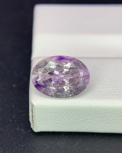 Natural Super Seven 2.40 Carat 10.7x7.7 MM Oval Shape Faceted Gemstone with 7 Crystals Healing Stone Seven Chakra Melody Stone 