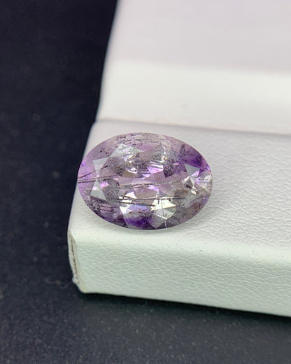 Natural Super Seven 2.40 Carat 10.7x7.7 MM Oval Shape Faceted Gemstone with 7 Crystals Healing Stone Seven Chakra Melody Stone 