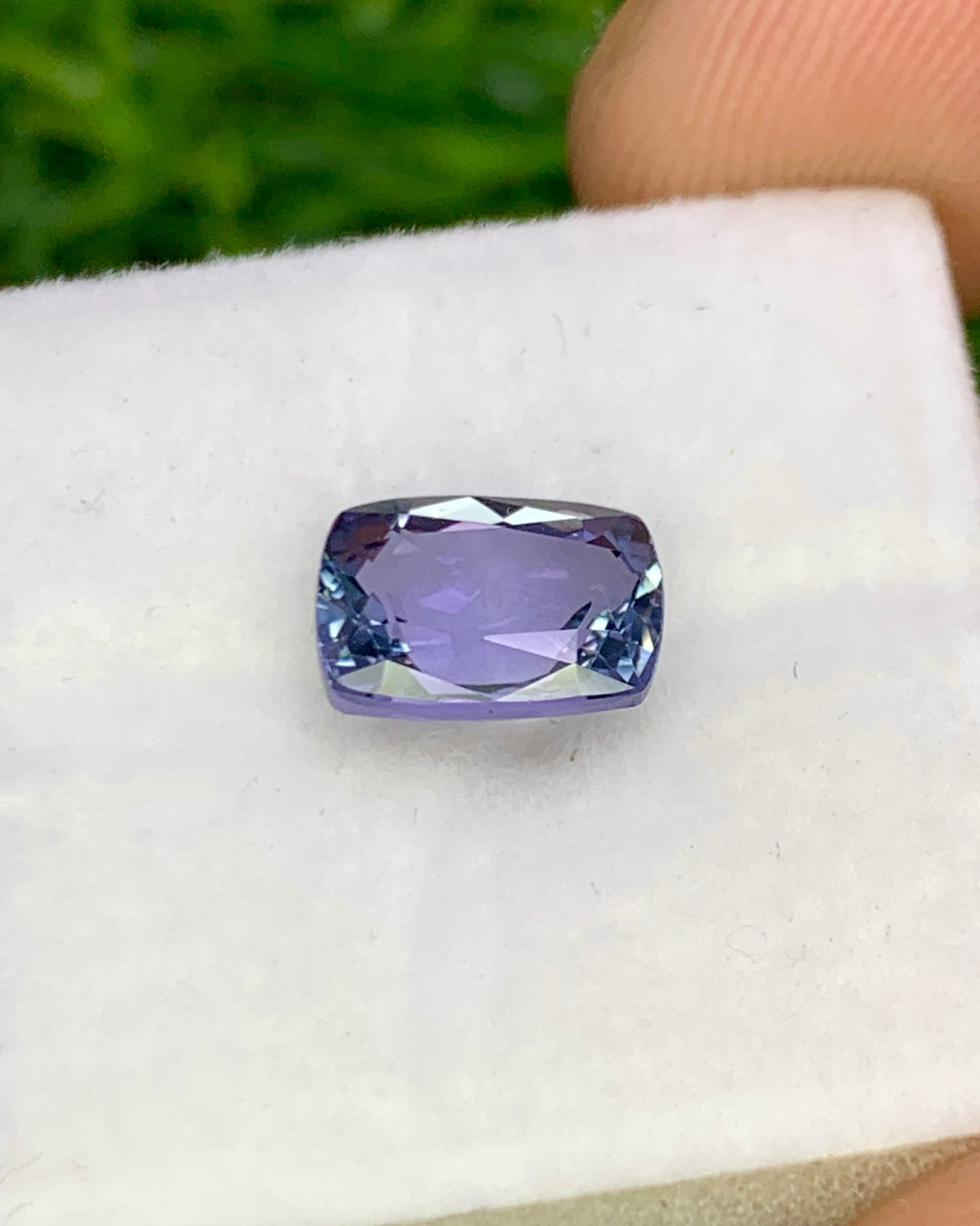 Natural Bi Color Tanzanite 1.76 Carat 7.8x6 MM Cushion Shape Faceted Gemstone