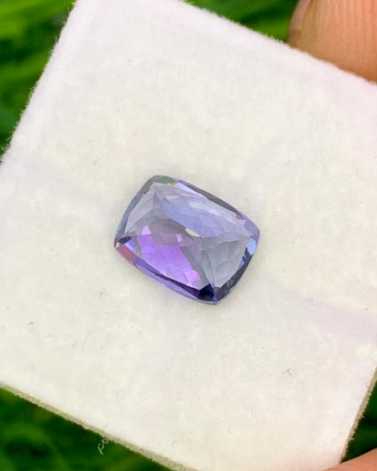 Natural Bi Color Tanzanite 1.76 Carat 7.8x6 MM Cushion Shape Faceted Gemstone