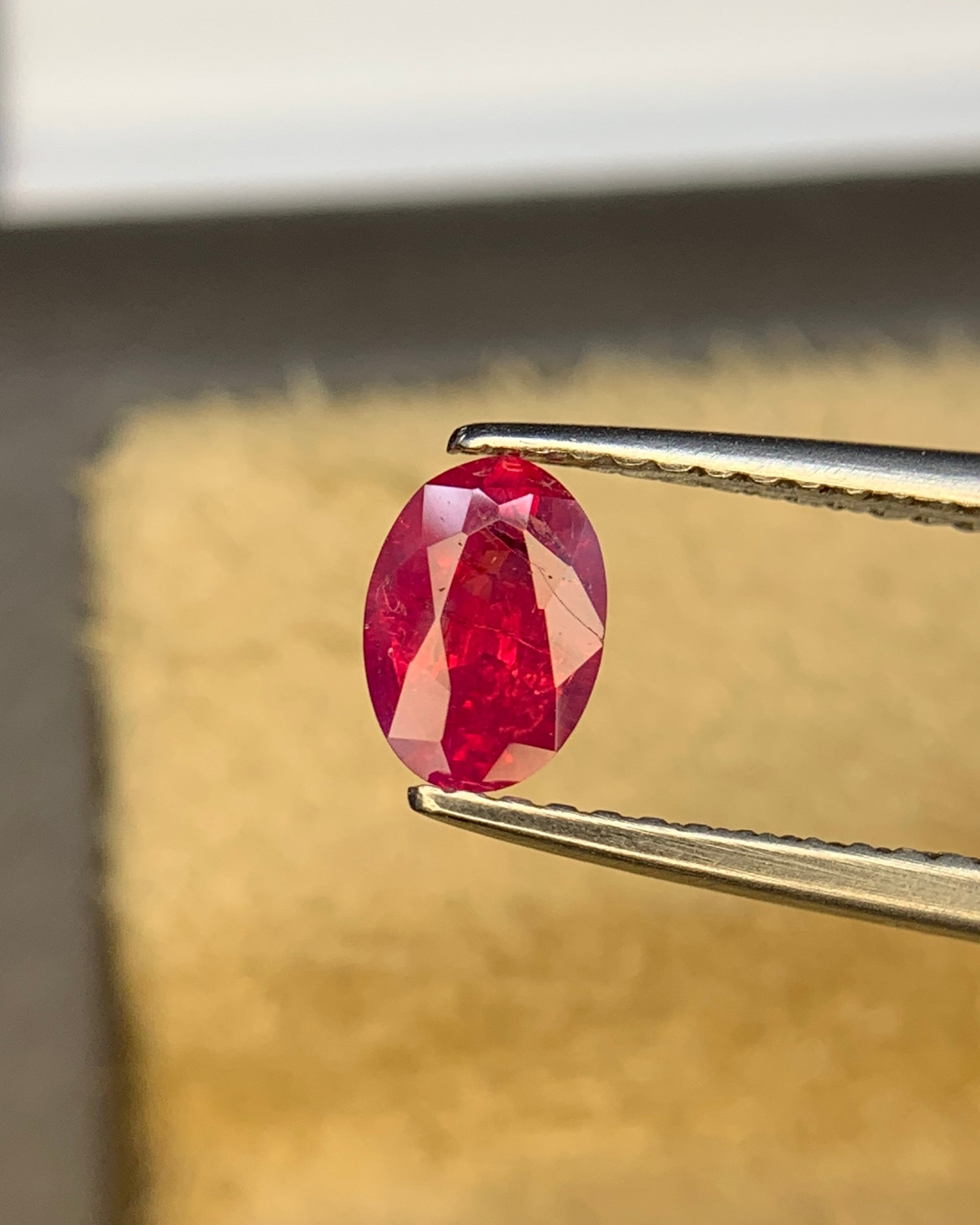 Natural Ruby 0.66 Carat 6.5x4.5 MM Oval Shape Faceted Gemstone 