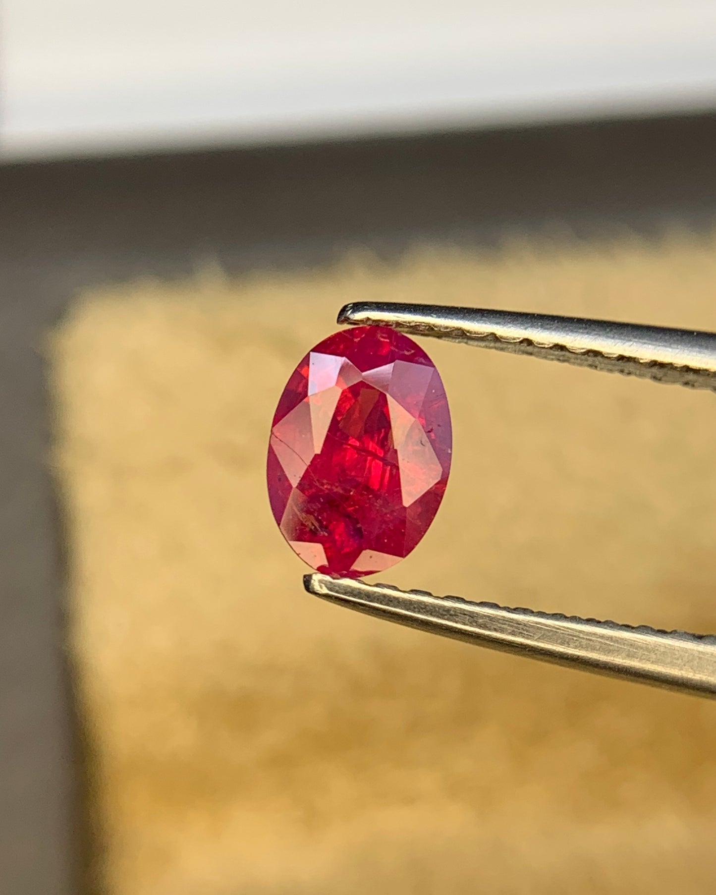 Natural Ruby 0.66 Carat 6.5x4.5 MM Oval Shape Faceted Gemstone 