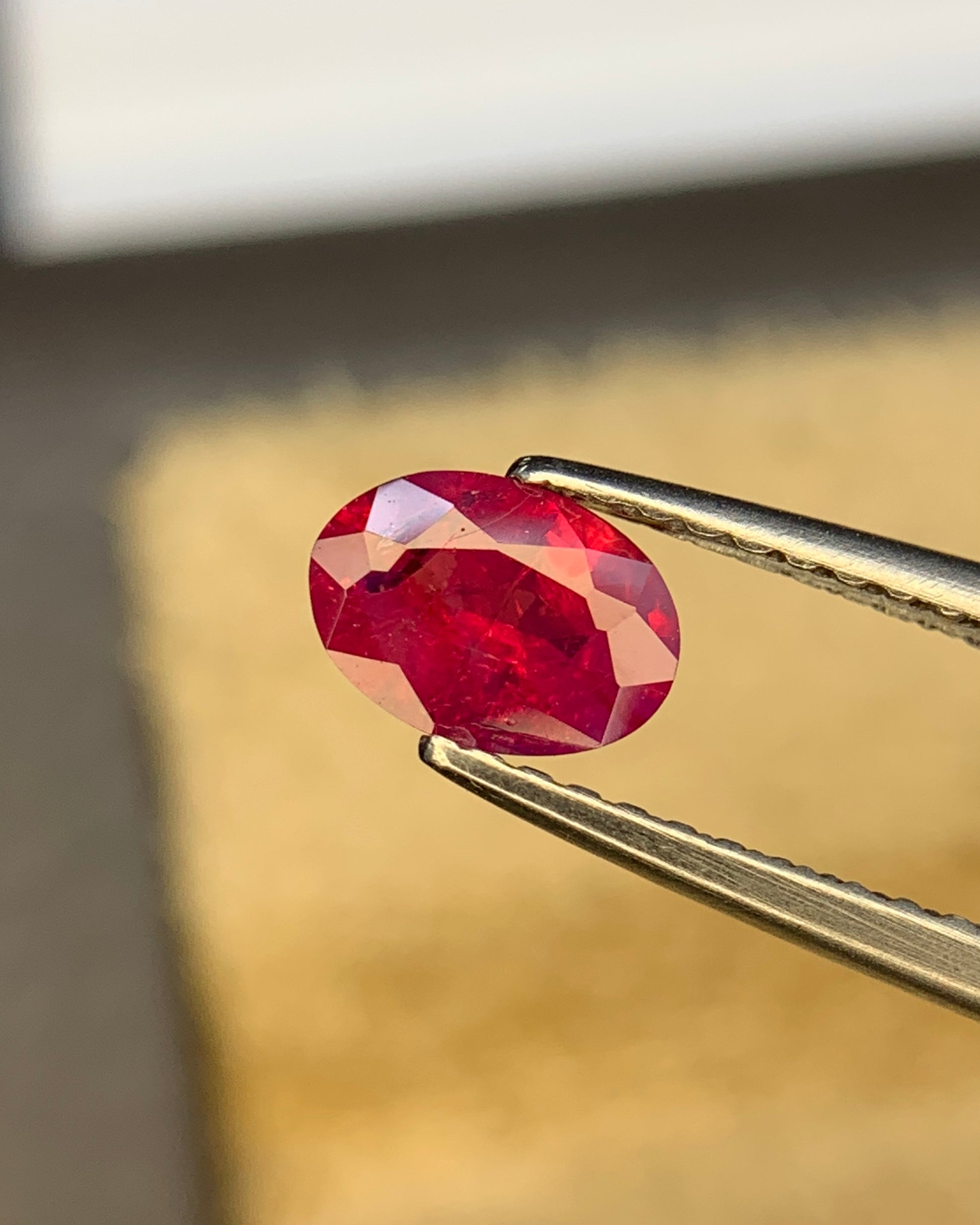 Natural Ruby 0.66 Carat 6.5x4.5 MM Oval Shape Faceted Gemstone 