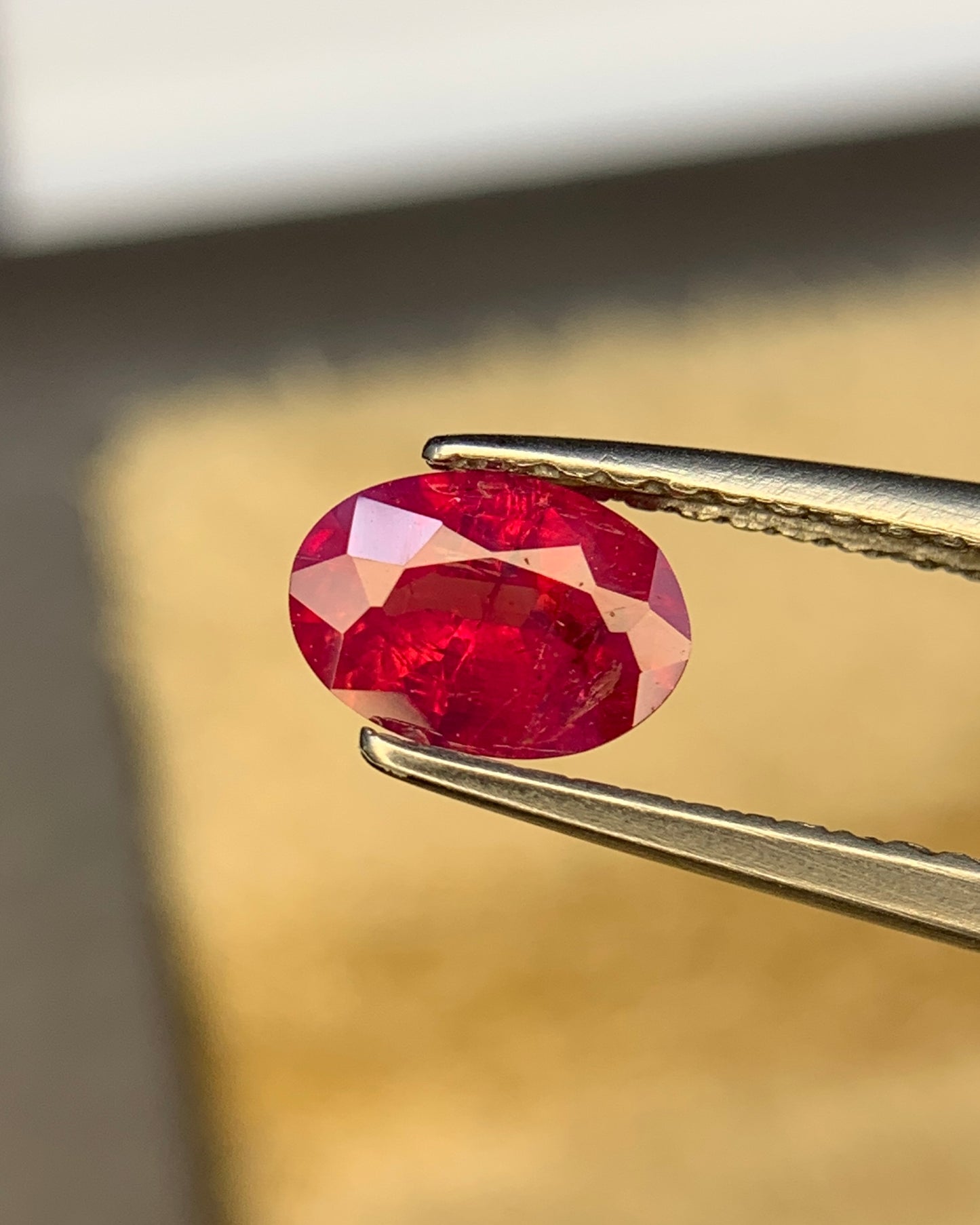 Natural Ruby 0.66 Carat 6.5x4.5 MM Oval Shape Faceted Gemstone 