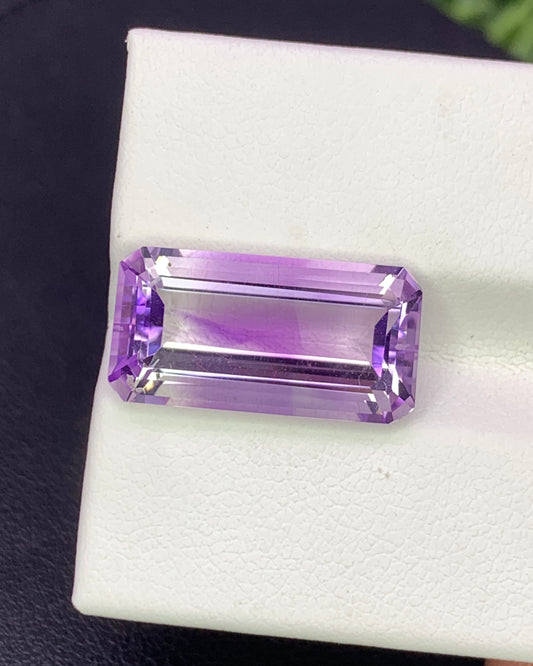 Natural Bi Color Amethyst 9.07 Carat 18x9.3 MM Octagon Shape Faceted Gemstone