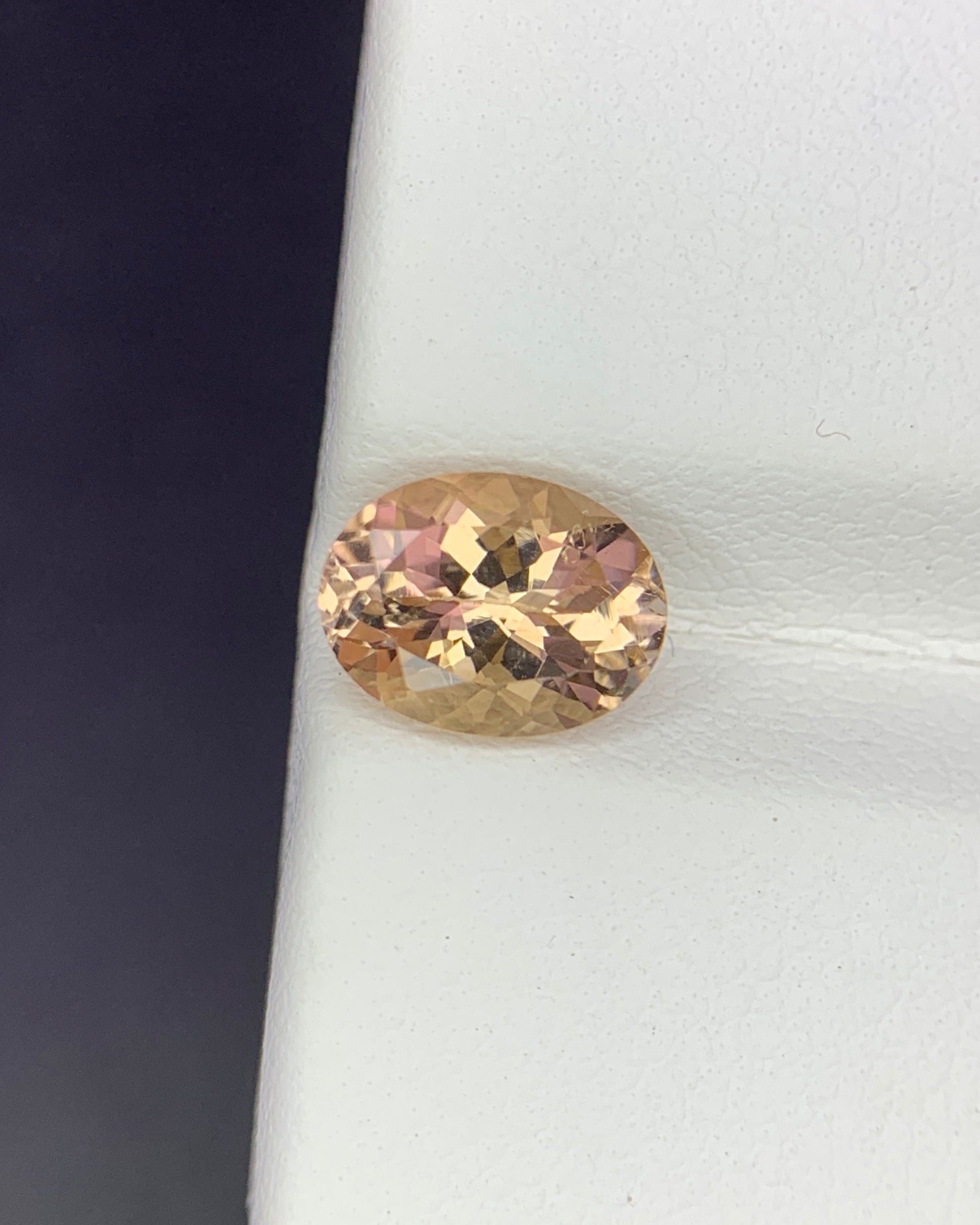 Natural Peach Tourmaline 1.34 Carat 8.1x6.1 MM Oval Shape Faceted Gemstone 