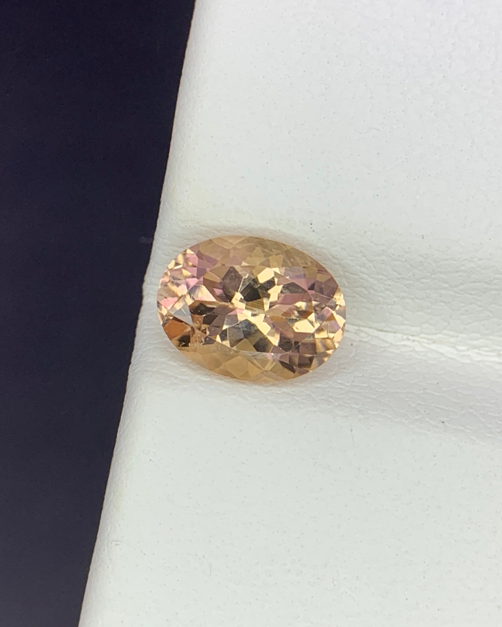 Natural Peach Tourmaline 1.34 Carat 8.1x6.1 MM Oval Shape Faceted Gemstone 