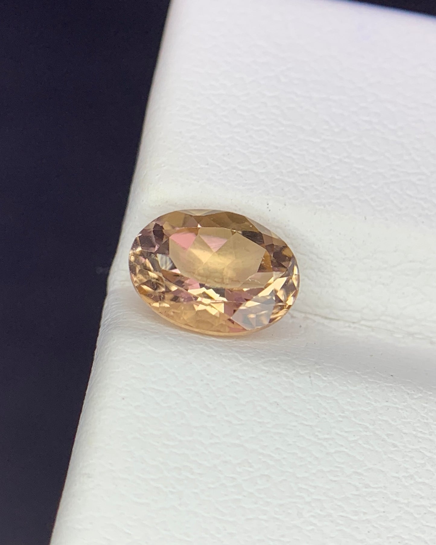 Natural Peach Tourmaline 1.34 Carat 8.1x6.1 MM Oval Shape Faceted Gemstone 