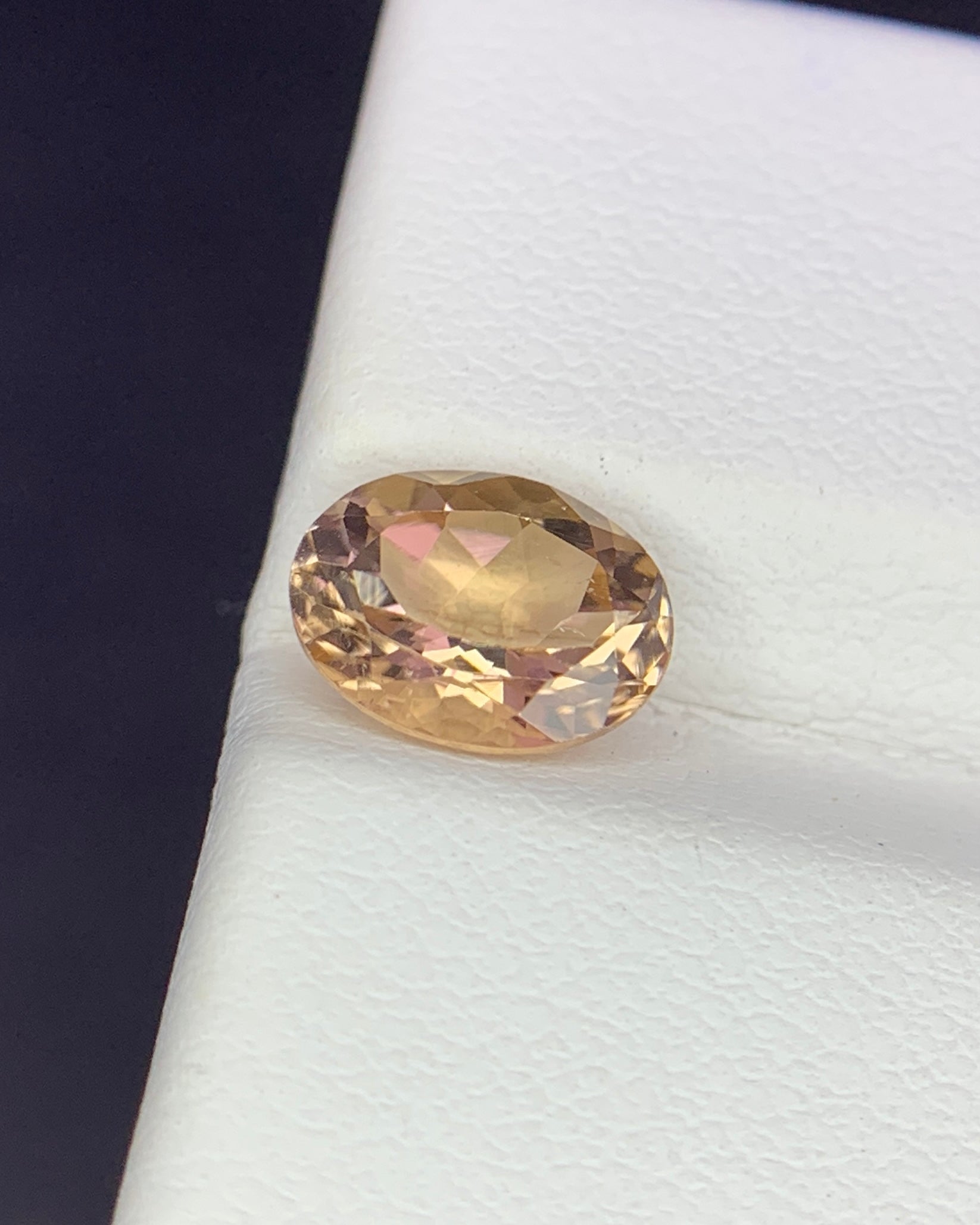 Natural Peach Tourmaline 1.34 Carat 8.1x6.1 MM Oval Shape Faceted Gemstone 