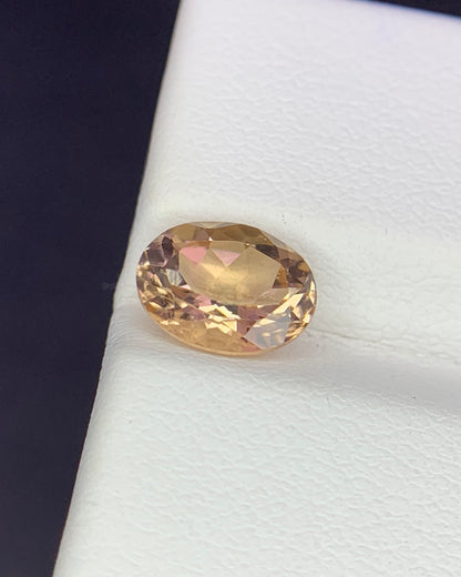 Natural Peach Tourmaline 1.34 Carat 8.1x6.1 MM Oval Shape Faceted Gemstone 