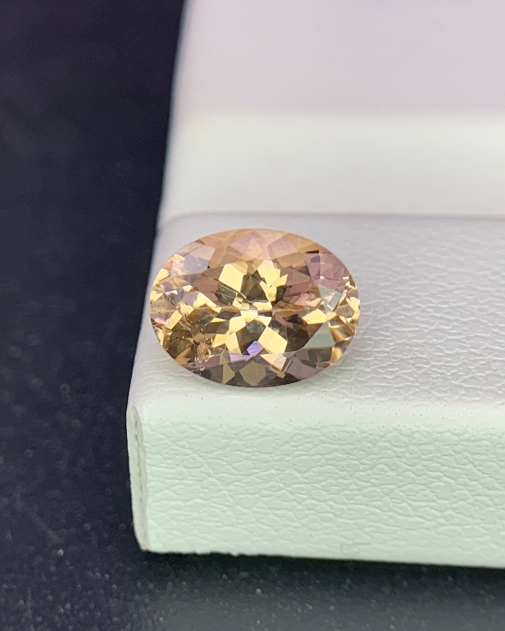 Natural Peach Tourmaline 1.34 Carat 8.1x6.1 MM Oval Shape Faceted Gemstone 