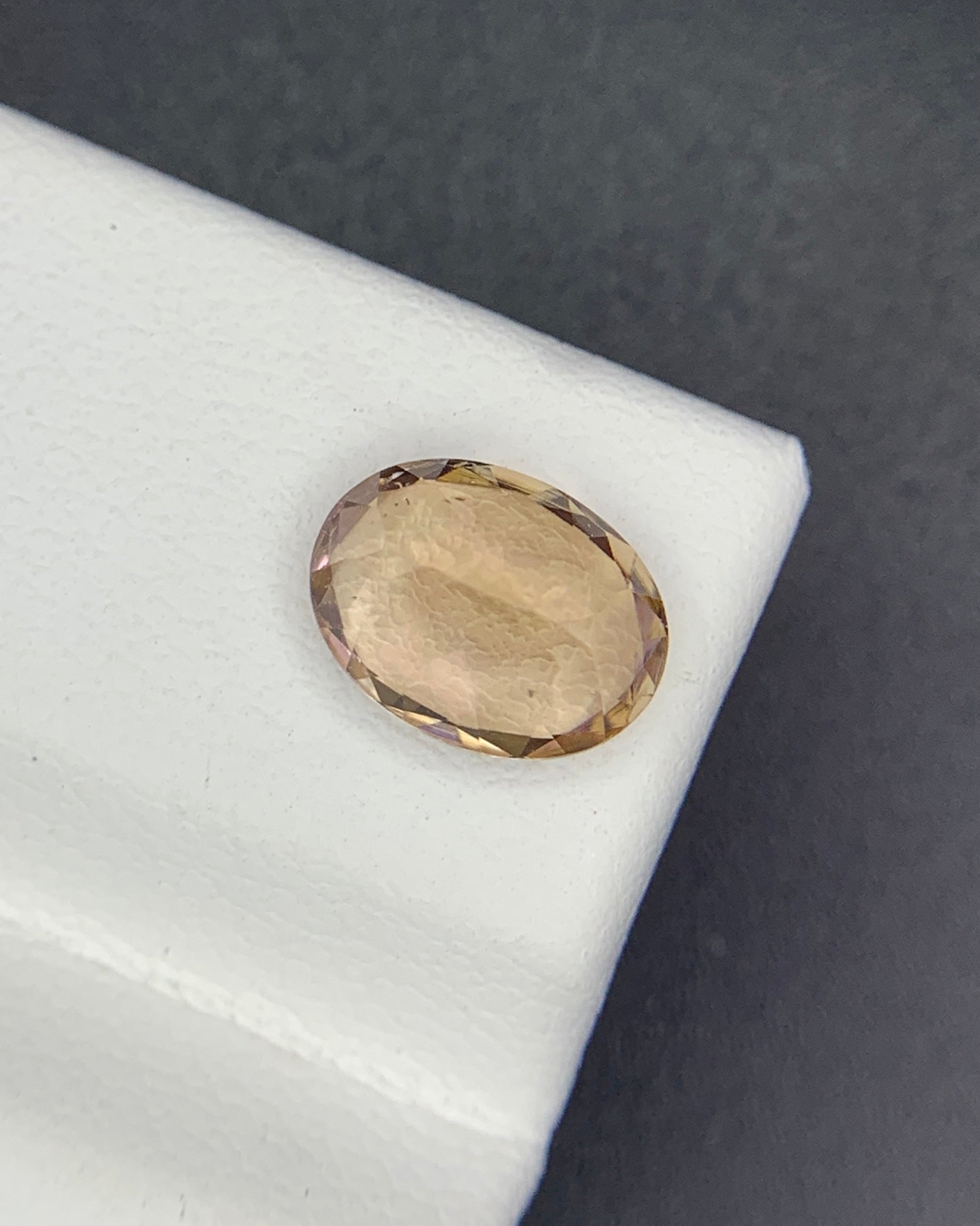 Natural Peach Tourmaline 1.34 Carat 8.1x6.1 MM Oval Shape Faceted Gemstone 