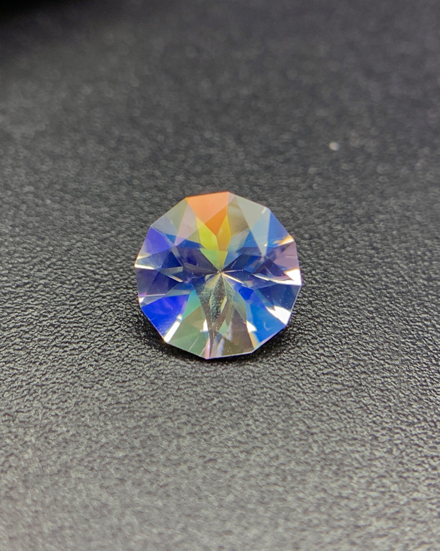 Natural Multi Fire Rainbow Moonstone 0.48 Carat 5.6x5.6 MM Corner Cut Faceted Gemstone