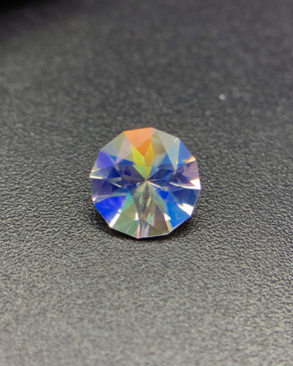 Natural Multi Fire Rainbow Moonstone 0.48 Carat 5.6x5.6 MM Corner Cut Faceted Gemstone