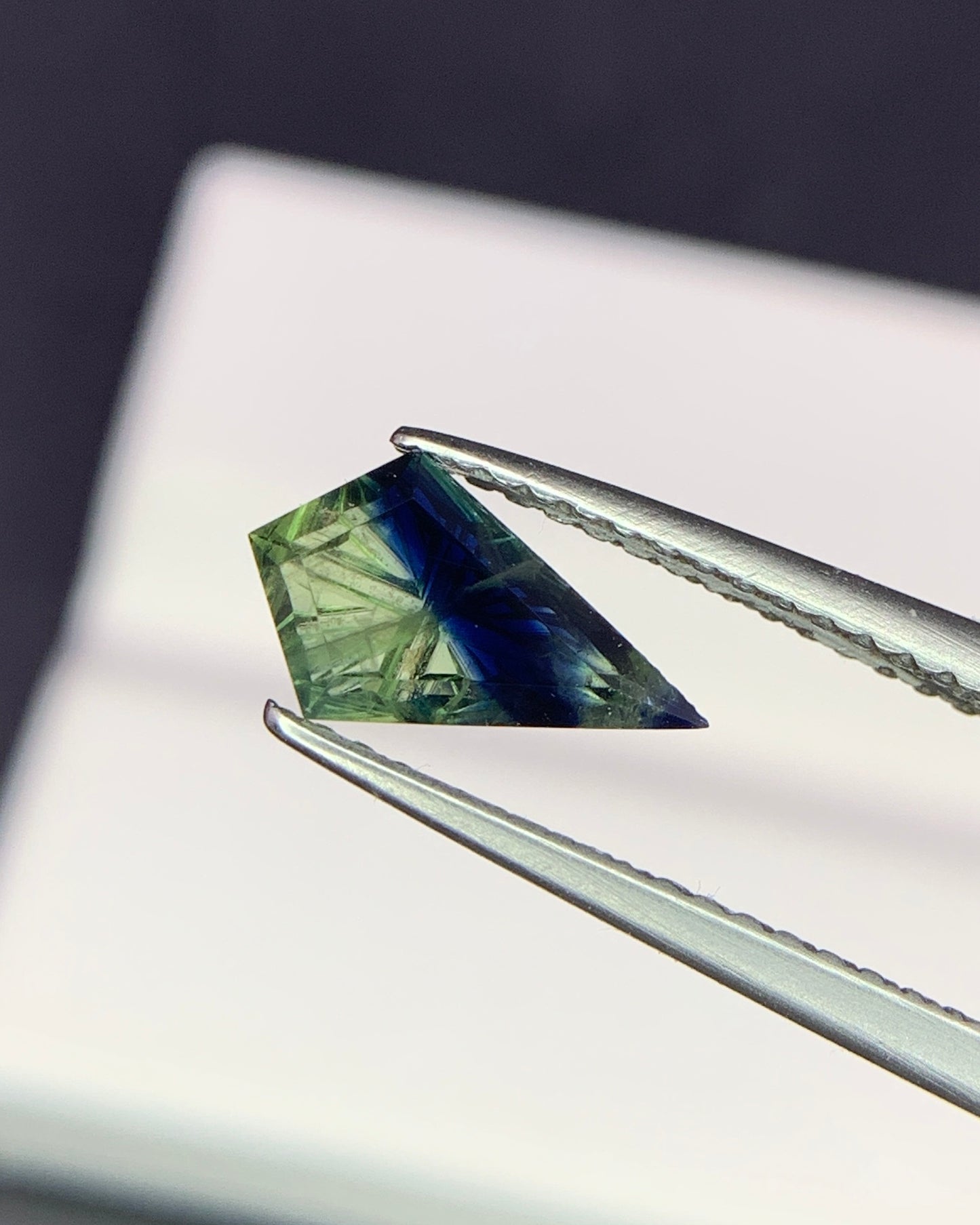 Natural Parti Sapphire 0.83 Carat 9.8x5.7 MM Fancy Shape Starbrite Cut Faceted Gemstone 