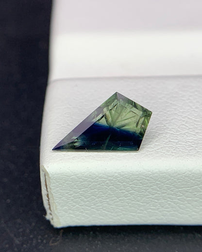 Natural Parti Sapphire 0.83 Carat 9.8x5.7 MM Fancy Shape Starbrite Cut Faceted Gemstone 