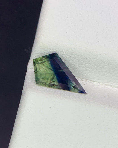 Natural Parti Sapphire 0.83 Carat 9.8x5.7 MM Fancy Shape Starbrite Cut Faceted Gemstone 