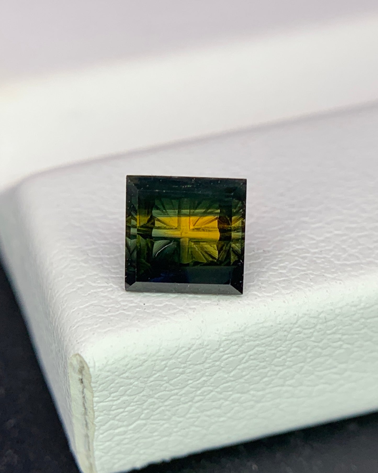 Natural Parti Sapphire 0.99 Carat 5.1x5.1 MM square Shape Starbrite Cut Faceted Gemstone 