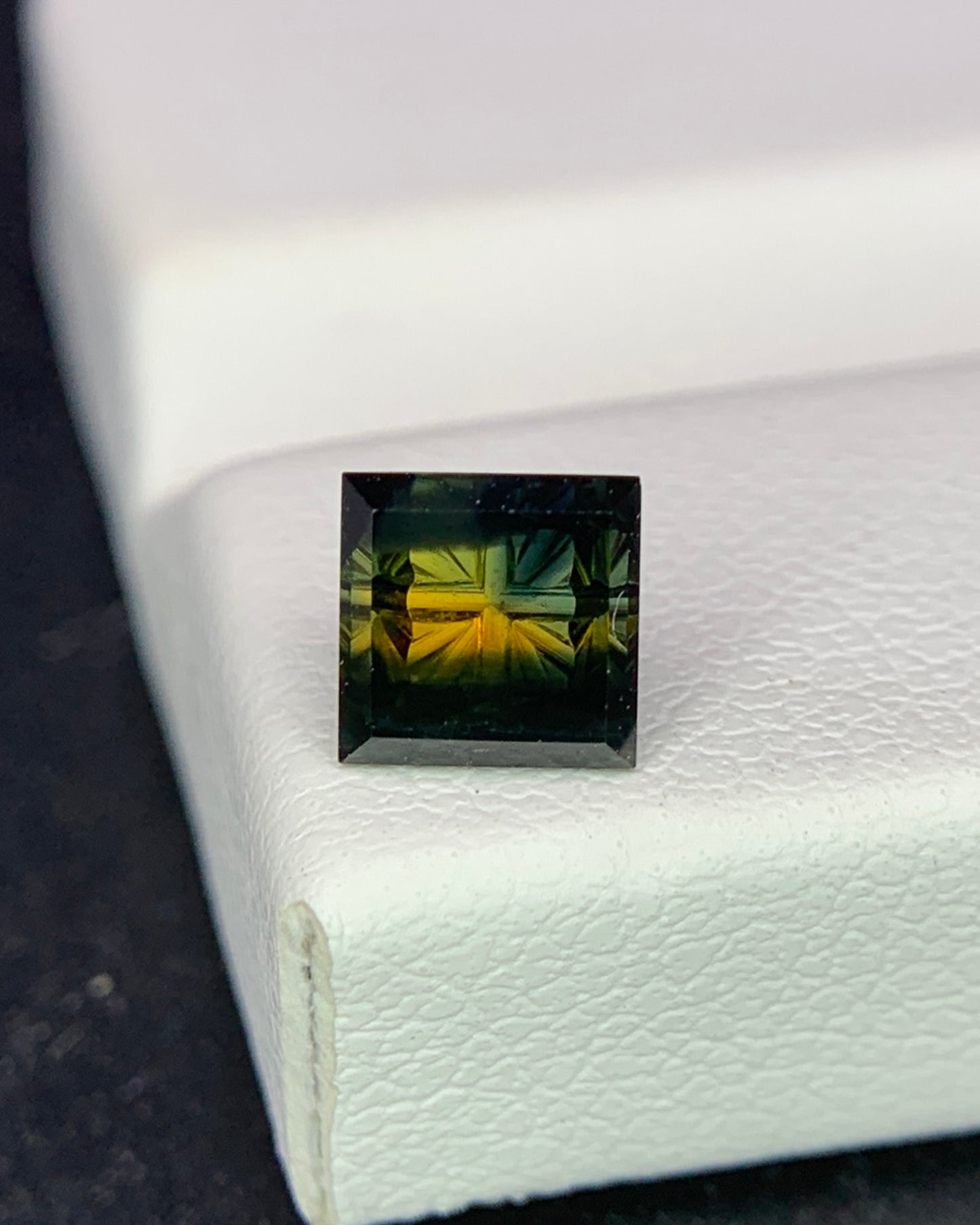 Natural Parti Sapphire 0.99 Carat 5.1x5.1 MM square Shape Starbrite Cut Faceted Gemstone 