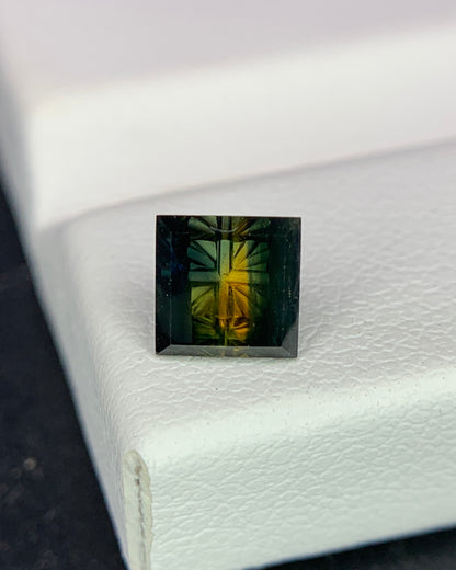 Natural Parti Sapphire 0.99 Carat 5.1x5.1 MM square Shape Starbrite Cut Faceted Gemstone 
