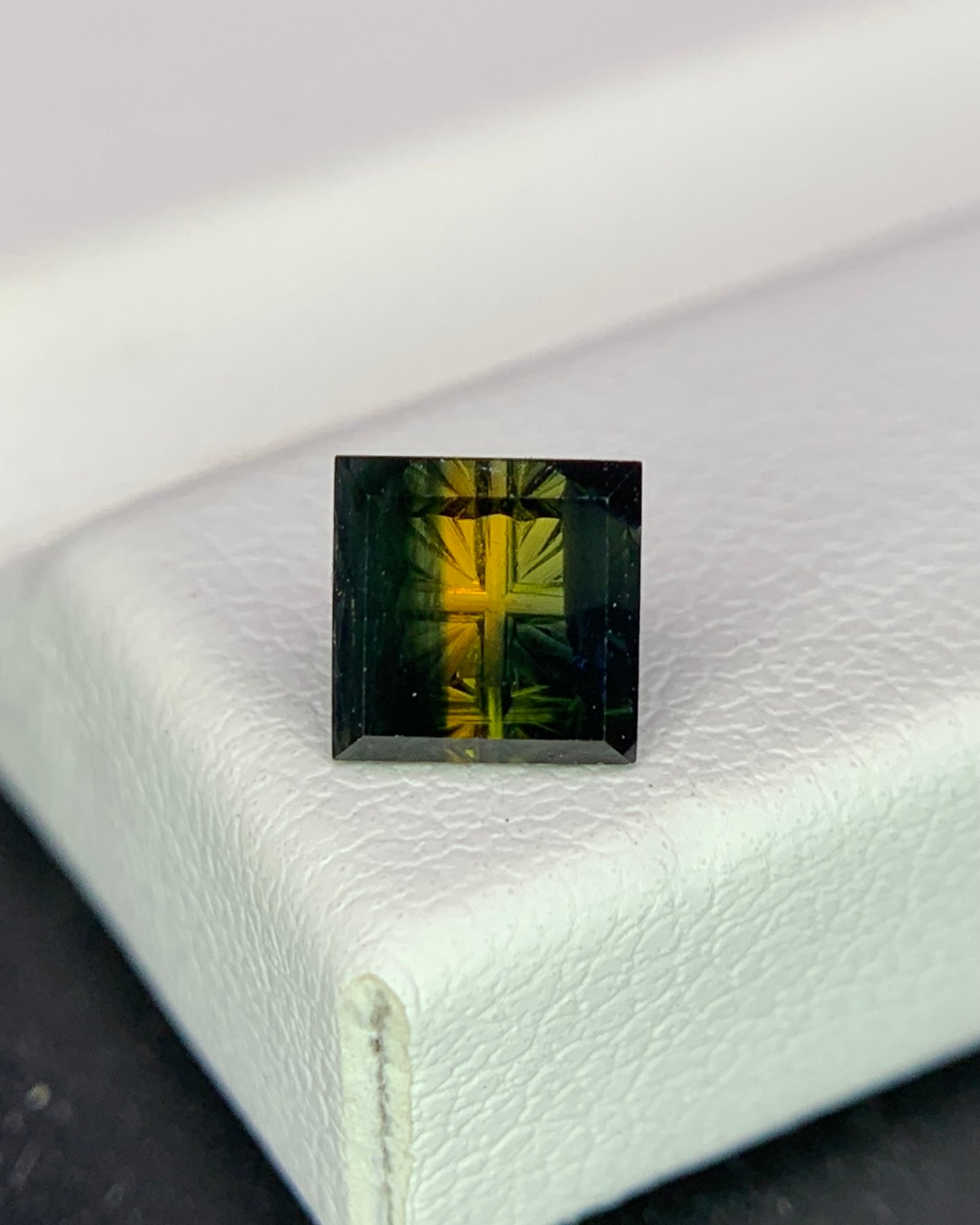 Natural Parti Sapphire 0.99 Carat 5.1x5.1 MM square Shape Starbrite Cut Faceted Gemstone 