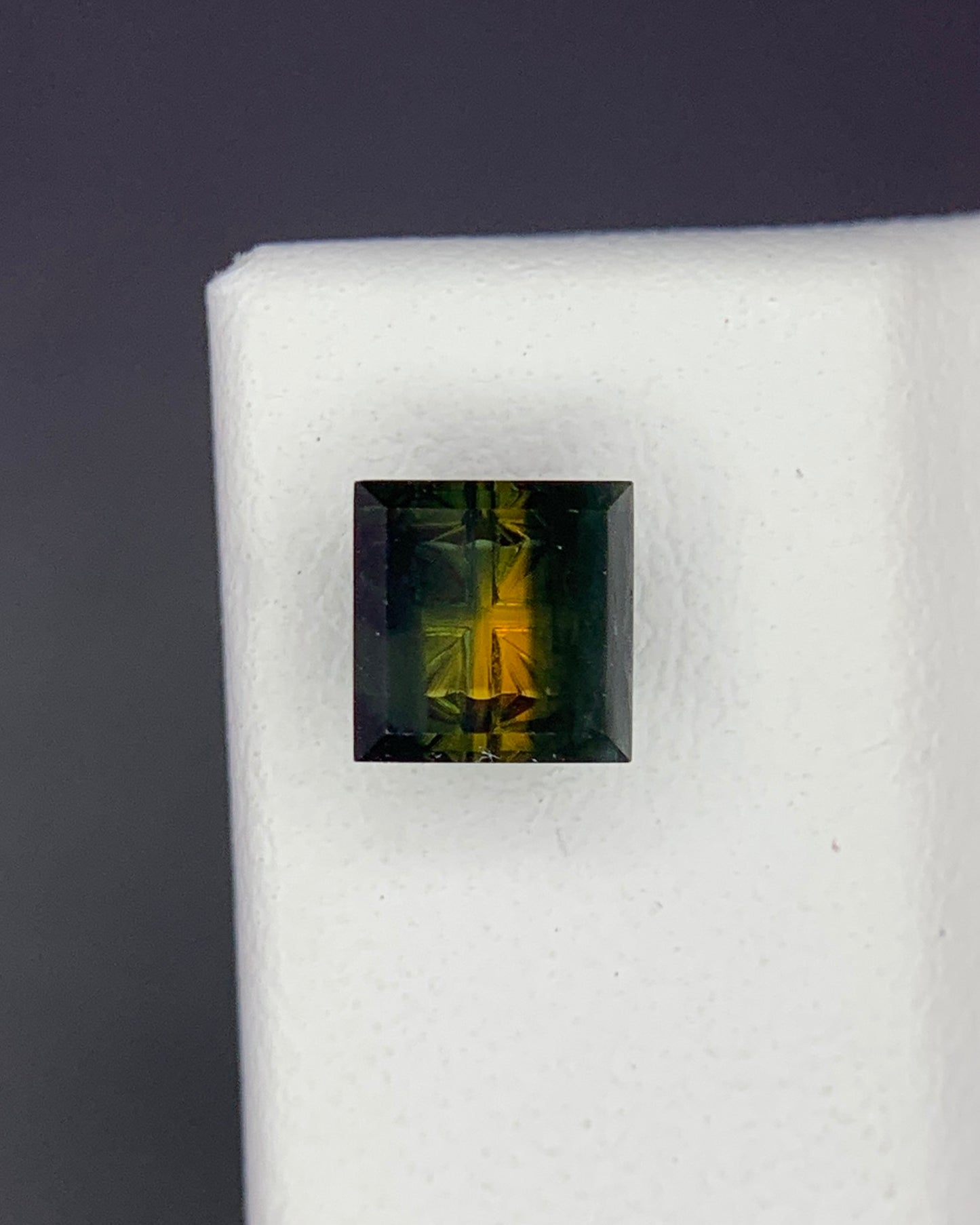 Natural Parti Sapphire 0.99 Carat 5.1x5.1 MM square Shape Starbrite Cut Faceted Gemstone 