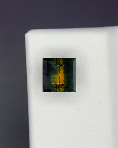 Natural Parti Sapphire 0.99 Carat 5.1x5.1 MM square Shape Starbrite Cut Faceted Gemstone 