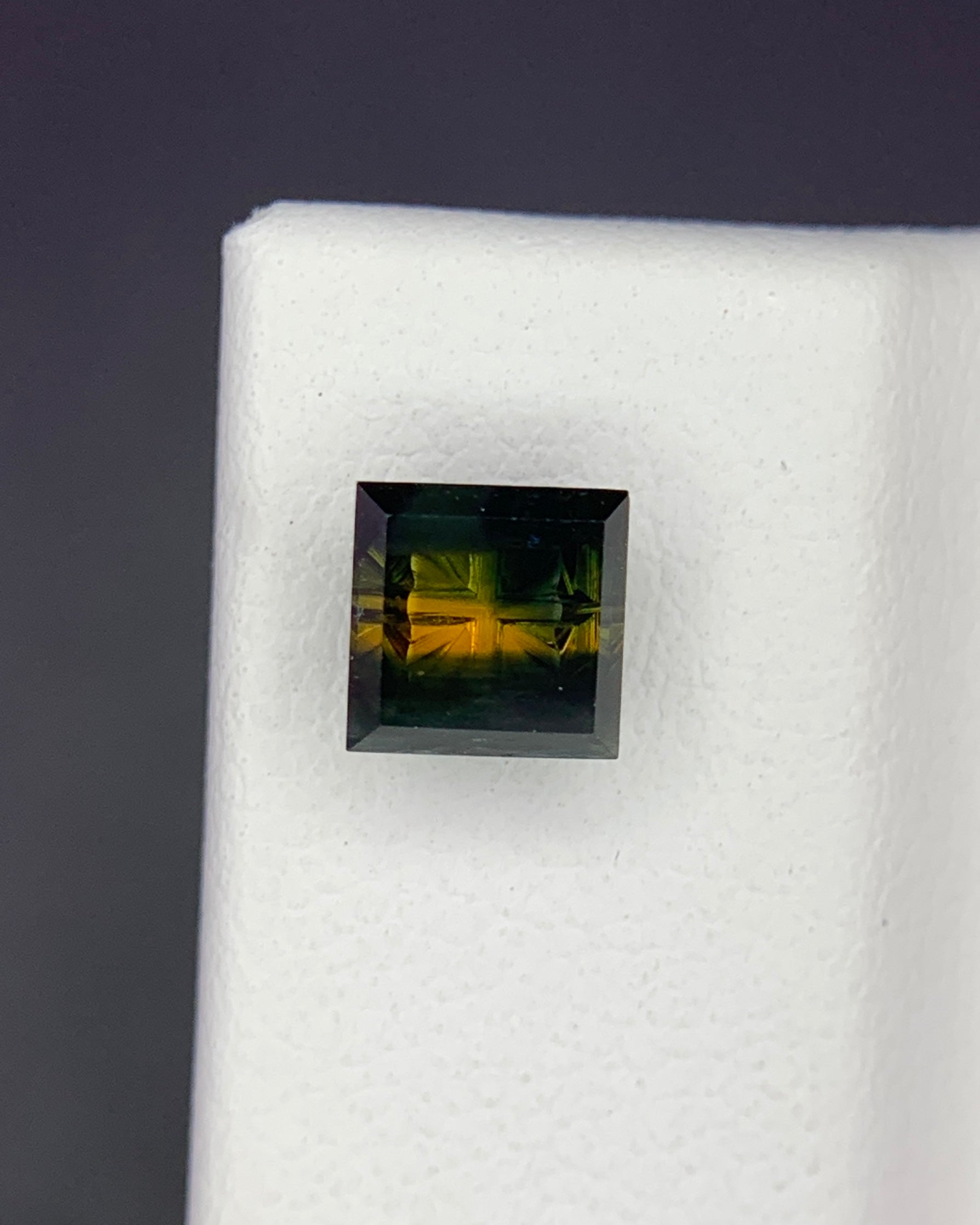 Natural Parti Sapphire 0.99 Carat 5.1x5.1 MM square Shape Starbrite Cut Faceted Gemstone 