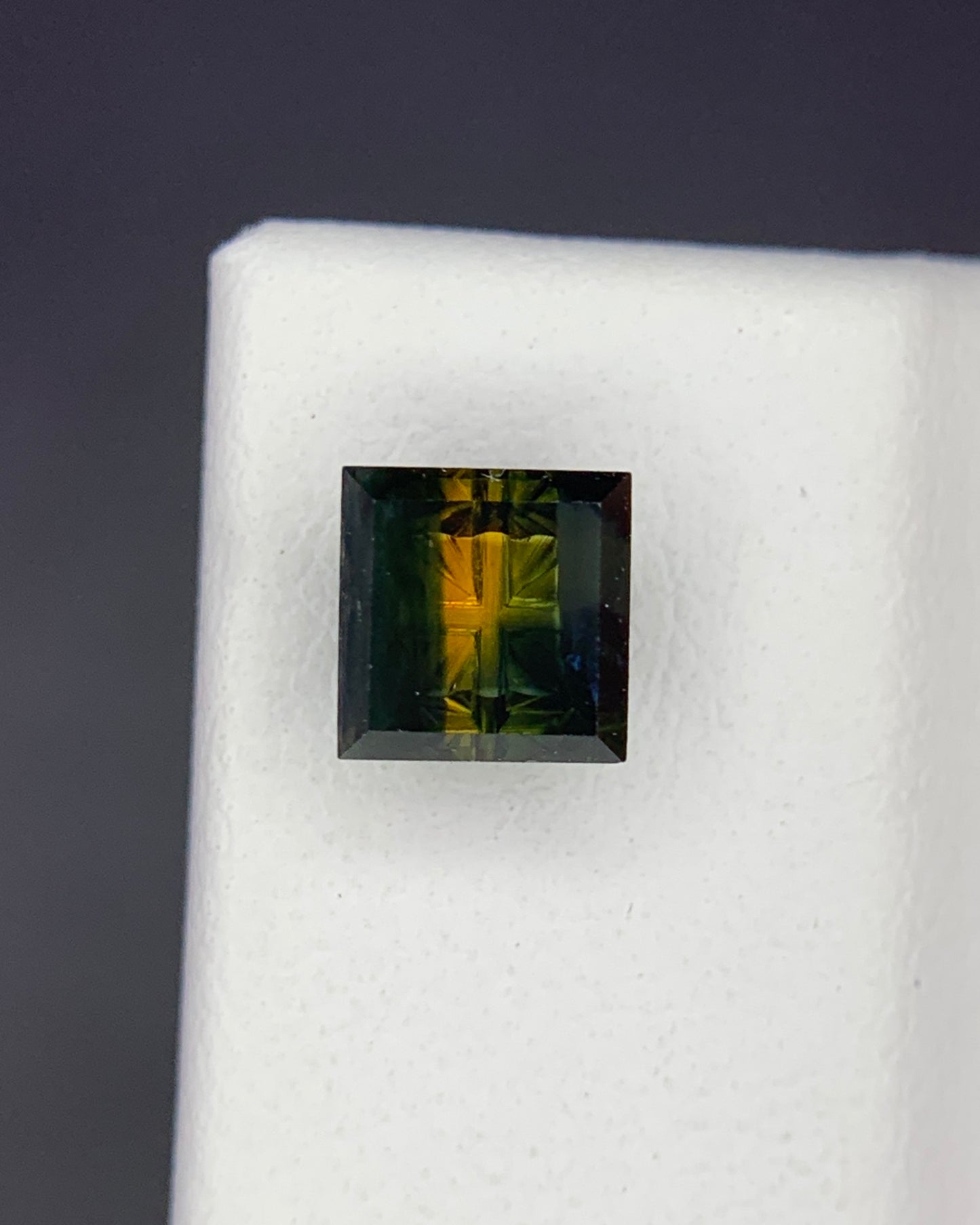 Natural Parti Sapphire 0.99 Carat 5.1x5.1 MM square Shape Starbrite Cut Faceted Gemstone 