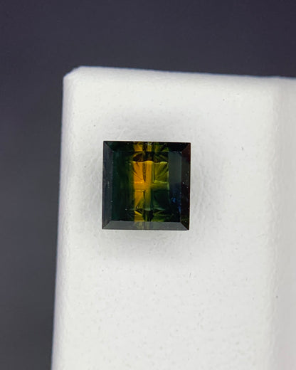 Natural Parti Sapphire 0.99 Carat 5.1x5.1 MM square Shape Starbrite Cut Faceted Gemstone 