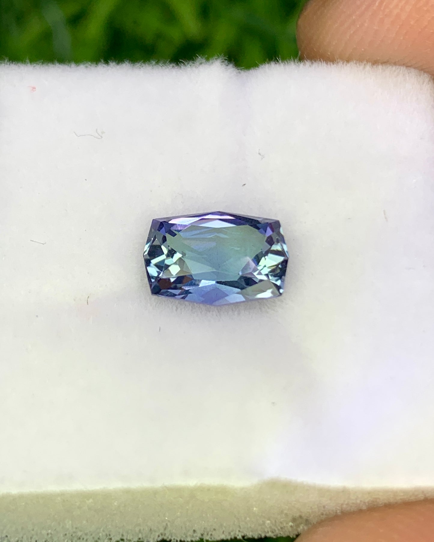 Natural Bi Color Tanzanite 1.16 Carat 7.6x5.8 MM Fancy Shape Faceted Gemstone