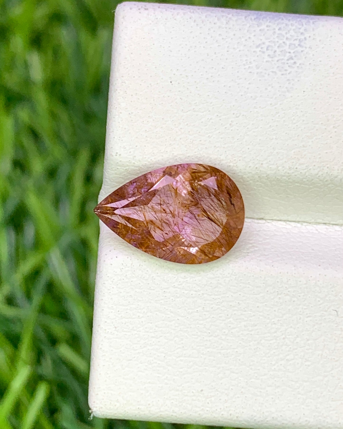 Natural Super Seven 2.40 Carat 12.1x8 MM Pear Shape Faceted Gemstone with 7 Crystals Healing Stone Seven Chakra Melody Stone