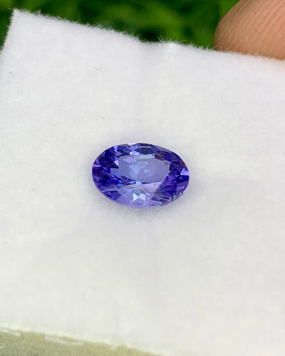 Natural Blue Tanzanite 0.87 Carat 7.3x5.4 MM Oval Shape Faceted Gemstone