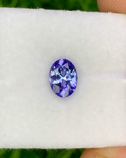 Natural Blue Tanzanite 0.87 Carat 7.3x5.4 MM Oval Shape Faceted Gemstone