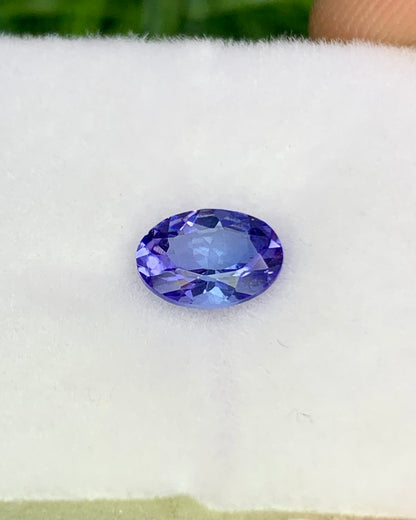 Natural Blue Tanzanite 0.87 Carat 7.3x5.4 MM Oval Shape Faceted Gemstone