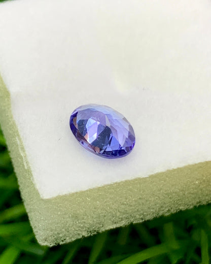 Natural Blue Tanzanite 0.87 Carat 7.3x5.4 MM Oval Shape Faceted Gemstone