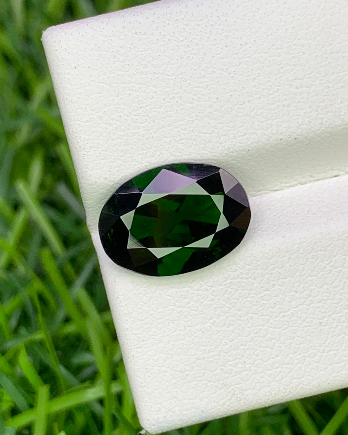 Natural Chrome Diopside 3.20 Carat 12.1x8.1 MM Oval Shape Faceted gemstone