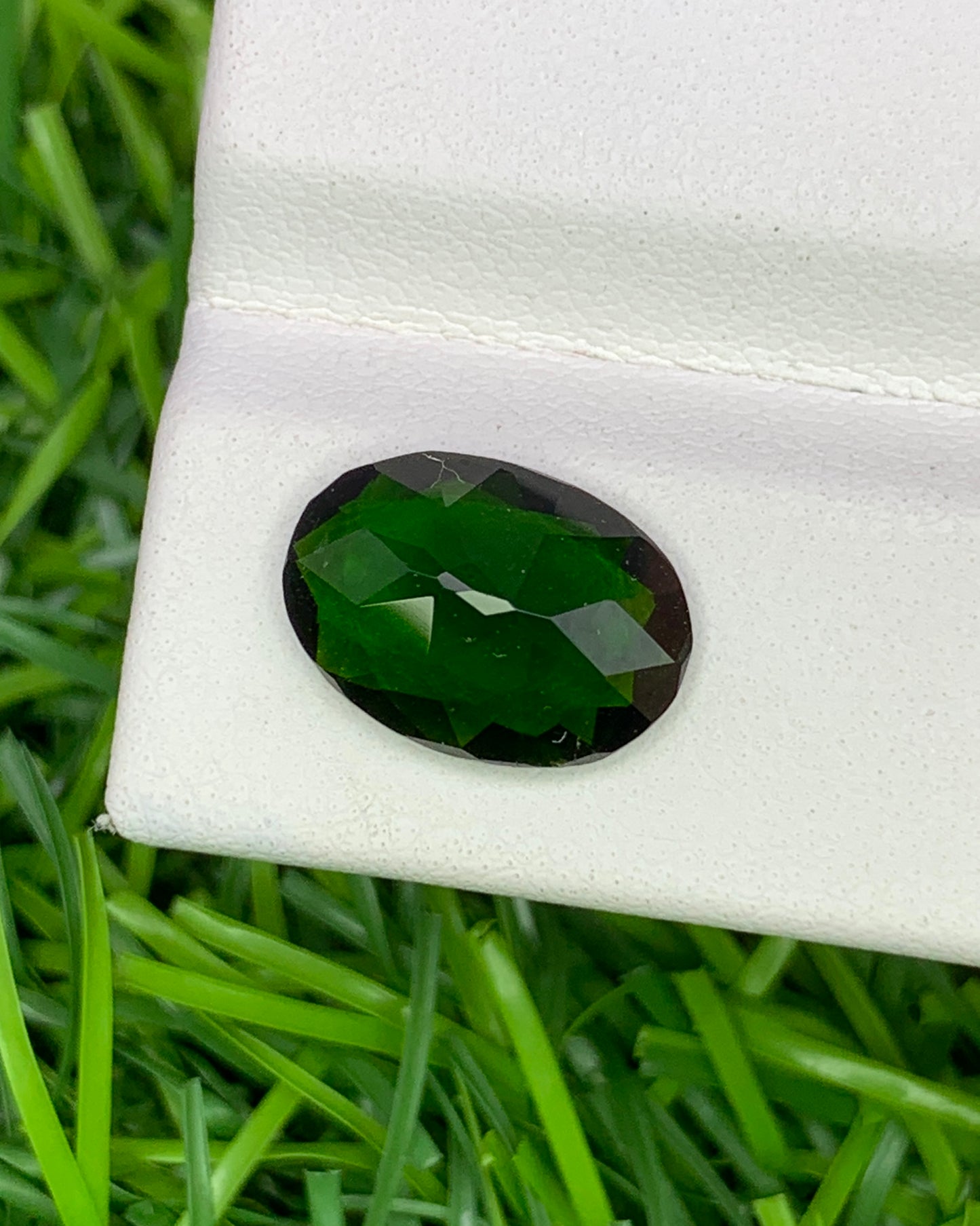 Natural Chrome Diopside 3.20 Carat 12.1x8.1 MM Oval Shape Faceted gemstone