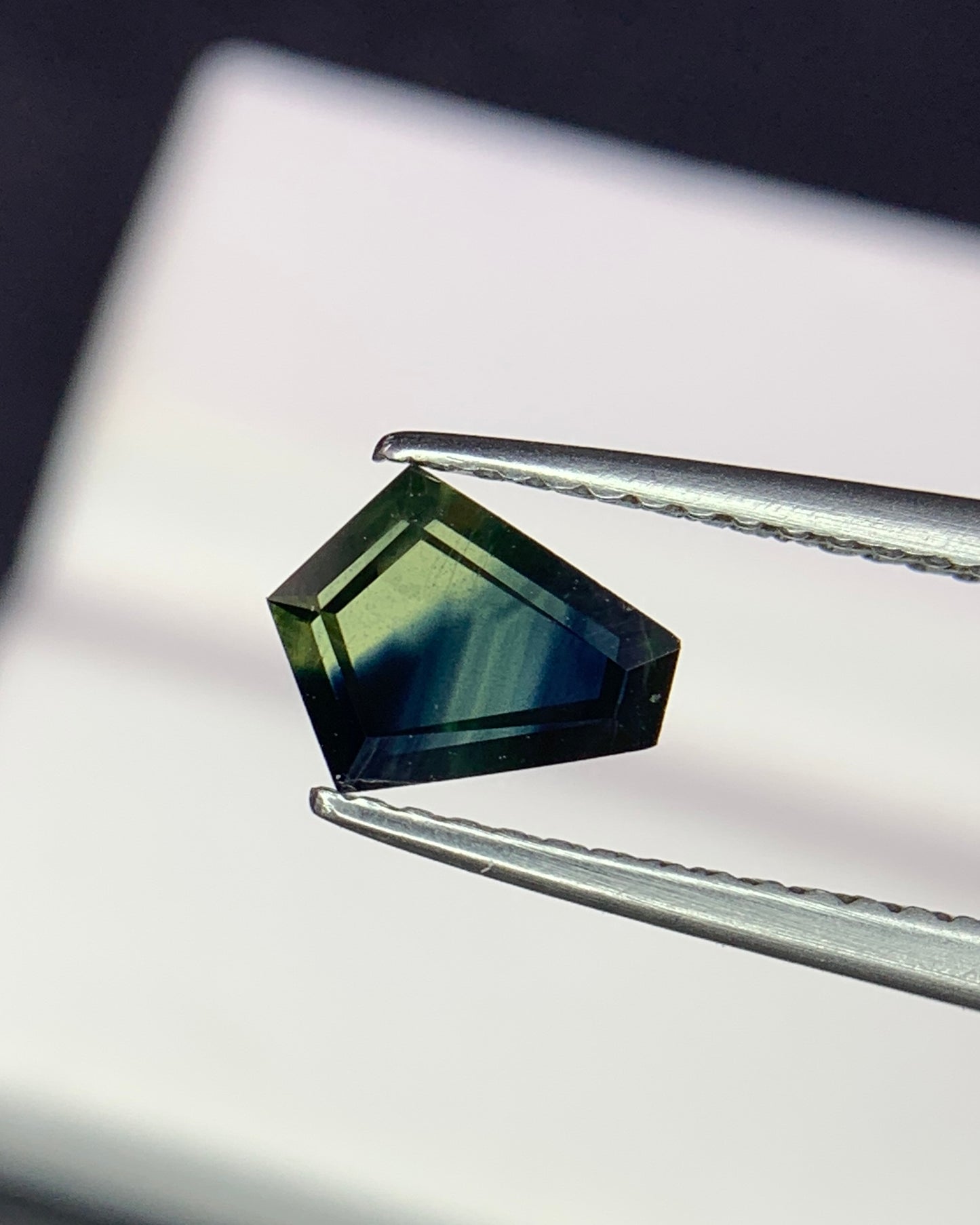 Natural Parti Sapphire 0.90 Carat 7.4x6 MM Fancy Shape Faceted Gemstone 