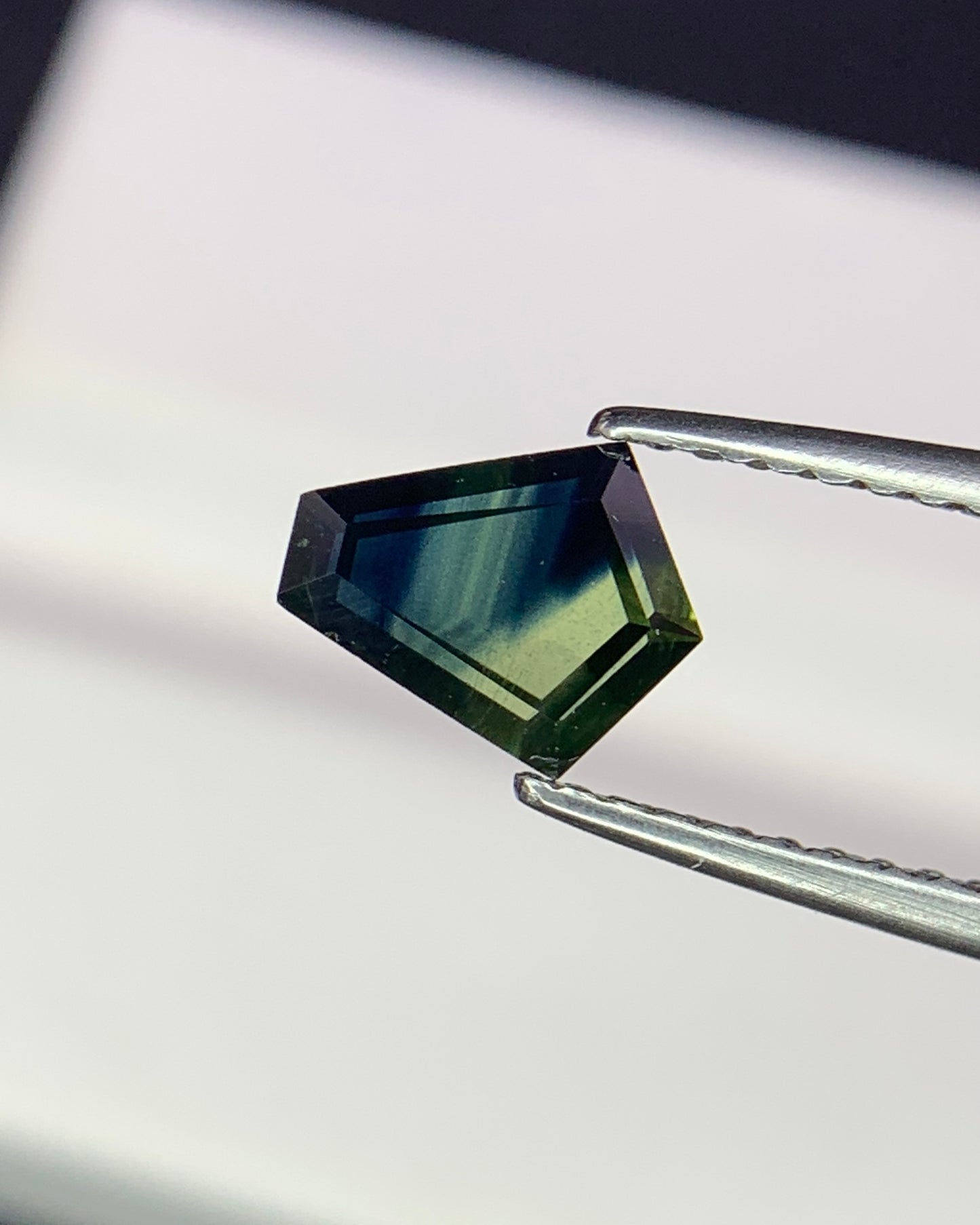Natural Parti Sapphire 0.90 Carat 7.4x6 MM Fancy Shape Faceted Gemstone 