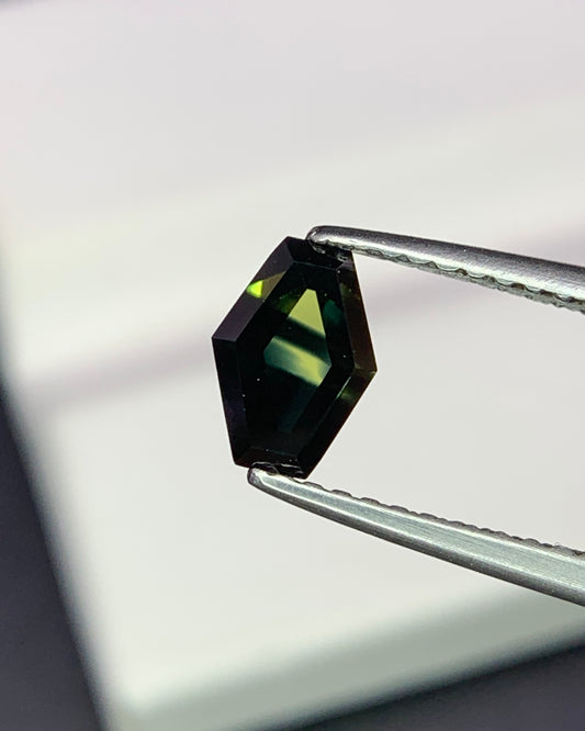 Natural Parti Sapphire 0.86 Carat 6.9x4.9 MM Fancy Shape Faceted Gemstone