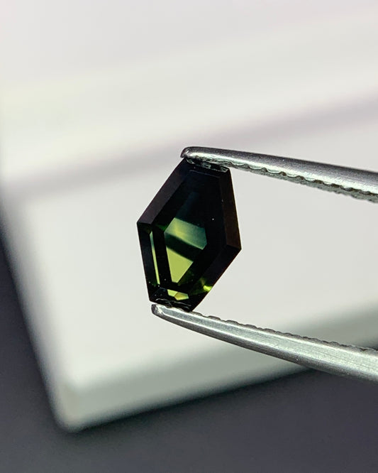 Natural Parti Sapphire 0.86 Carat 6.9x4.9 MM Fancy Shape Faceted Gemstone