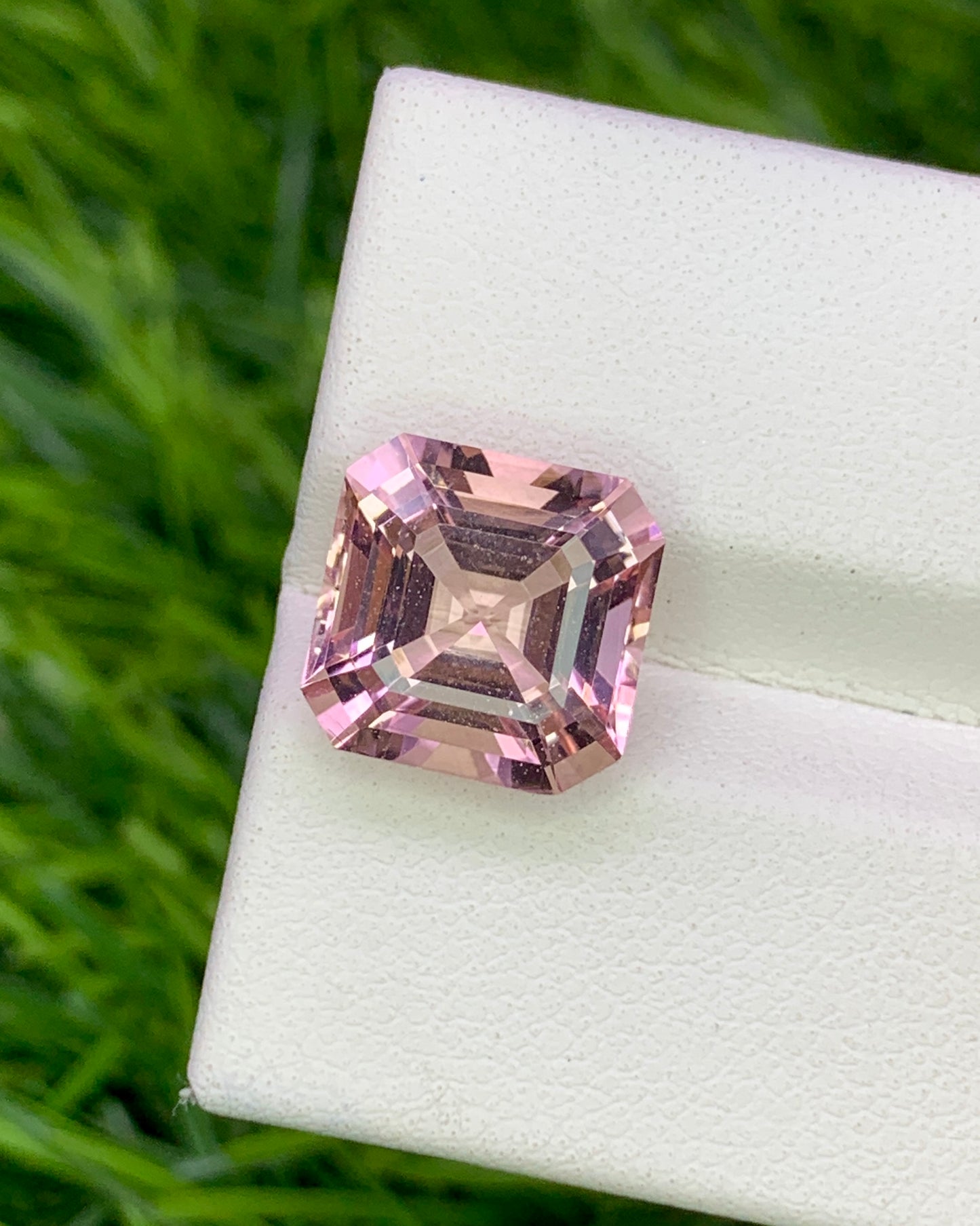 Natural Morganite 4.51 Carat 10x10 MM Asscher Cut Faceted Gemstone