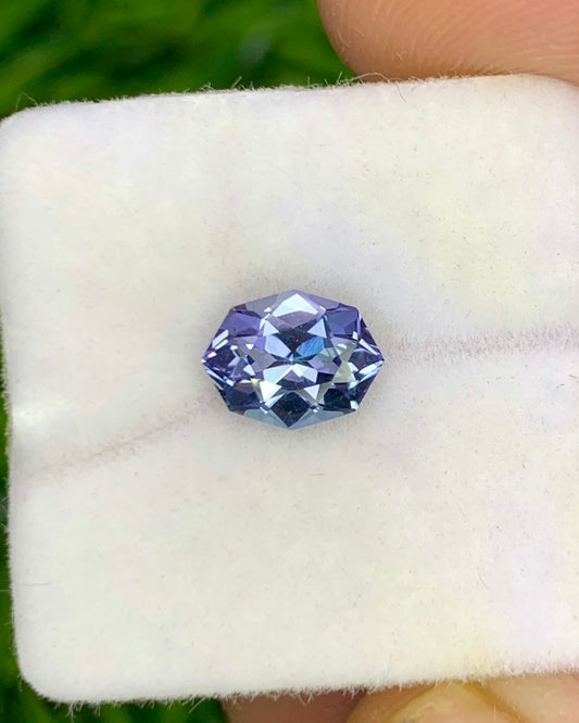 Natural Bi Color Tanzanite 0.83 Carat 7x5.4 MM Fancy Shape Faceted Gemstone